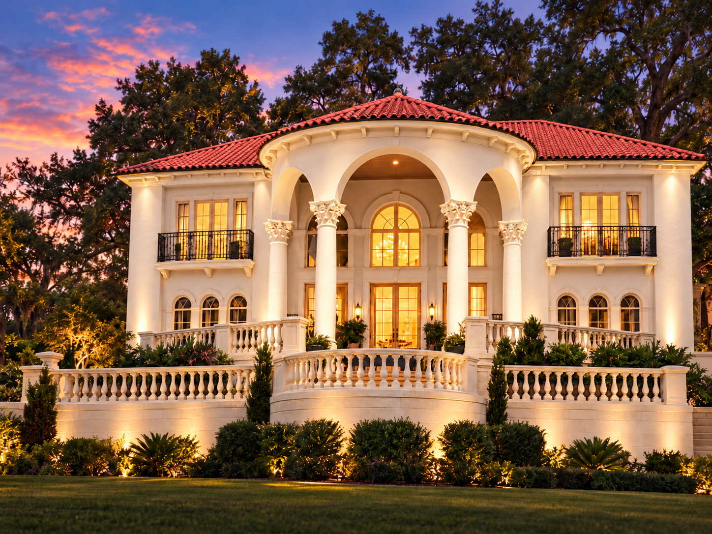 Crystal Palace West — Mediterranean estate at sunset